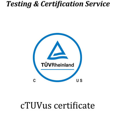 SUD cTUVus प्रमाणन Rheinland cTUVus प्रमाणन उत्तर अमेरिकी सुरक्षा प्रमाणन (संयुक्त राज्य अमेरिका और कनाडा)